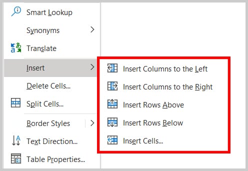 add row and column to table in word for mac
